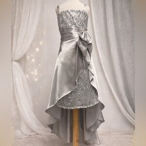 Elegant Silver Kids Dress
